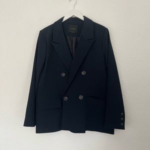Elodie Boyfriend Notch Lapel Blazer Navy